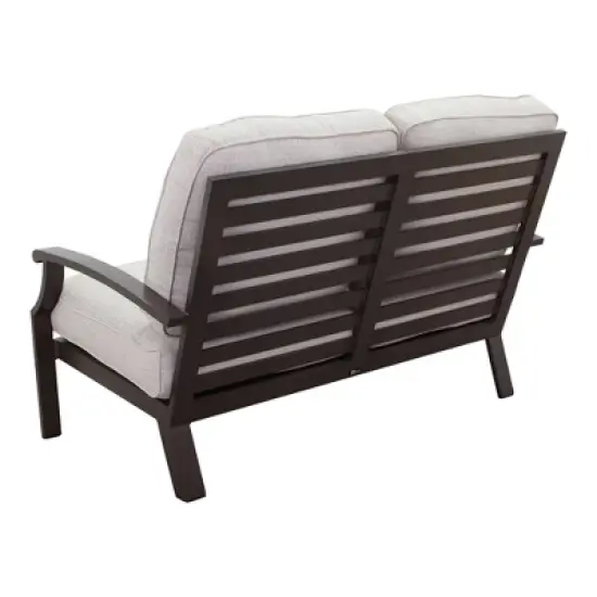 Courtyard Casual Madison Loveseat   Alum frame in powder coating Performatex Fabric Cushions image {5}