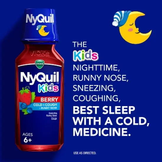 NyQuil Kids' Syrup - Dextromethorphan - Berry - 8 fl oz image {9}