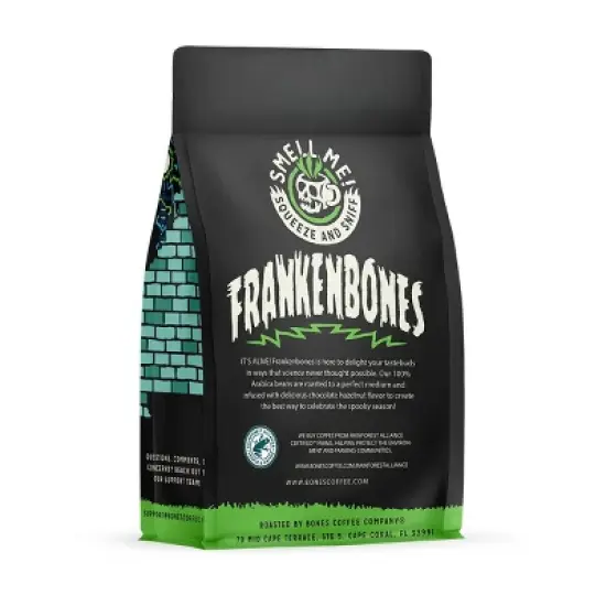 Bones Coffee Company Frankenbones, Chocolate Hazelnut Flavor 12 oz (Ground) image {1}