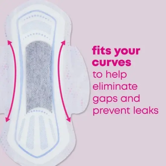 U by Kotex Balance Sized for Teens Ultra-Thin Pads with Wings - Extra Absorbency - Unscented - 28ct image {5}