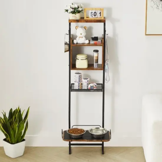 VEVOR Pet Feeding Station with Storage, Elevated Dog Bowls, Raised Dog Bowl Stand, Dog Food Storage and Feeder Station with Storage Shelves image {1}