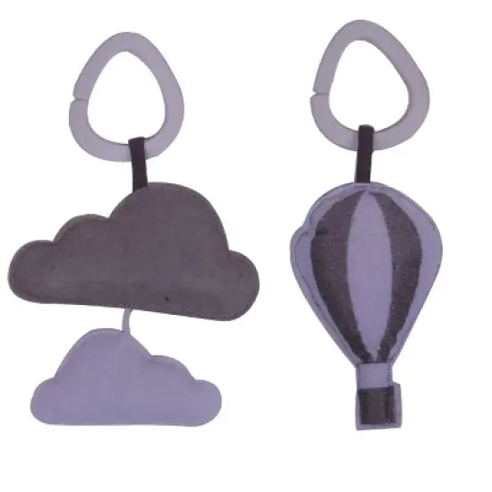 Bacati - Baby Activity Gyms & Playmats (Clouds in the City White/Grey) image {3}