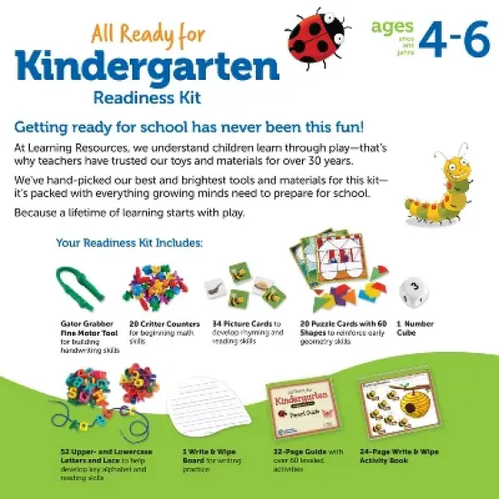 Learning Resources All Ready for Kindergarten Readiness Kit, Ages 4+ image {4}