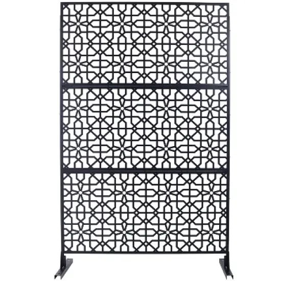 CAVINAS Patio Decorative Screen Metal Fence Privacy Screen with Hollow Geometric Pattern for Outside and Garden, 76" H&times;48" W image {3}