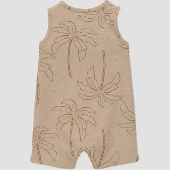 Carter's Just One You&reg; Baby Boys' Solid Textured Palm Romper - Brown image {1}