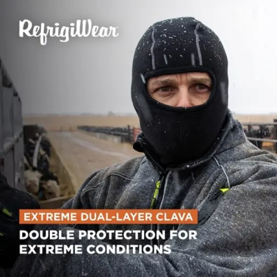 RefrigiWear Extreme Dual-Layer Warm Polartec Fleece Balaclava Full Face Mask image {1}