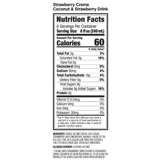 Califia Farms Strawberry Creme Refresher - 48 fl oz image {1}