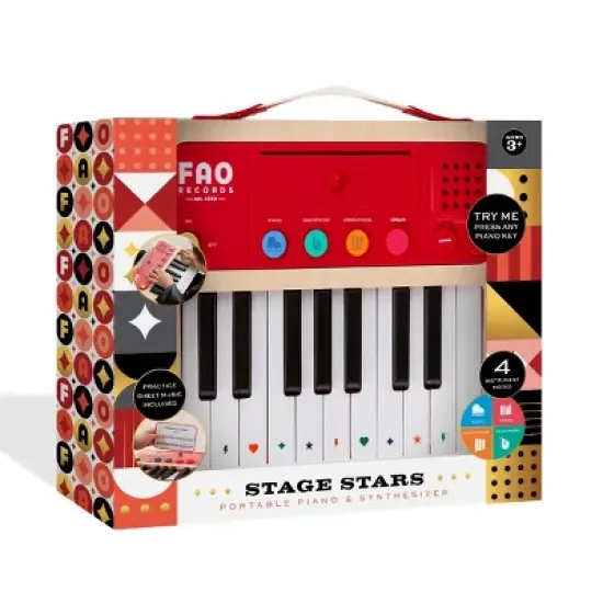 FAO Schwarz Stage Stars Portable Piano and Synthesizer image {6}
