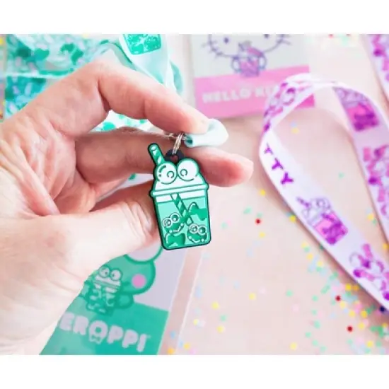 Surreal Entertainment Sanrio Hello Kitty and Keroppi Boba Tea Lanyards With Badge Holders | Set of 2 image {6}