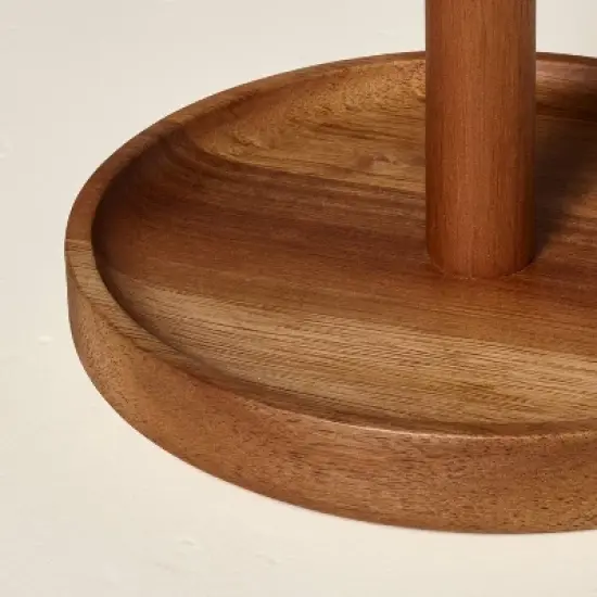Wooden Paper Towel Holder Brown - Hearth & Hand&trade; with Magnolia: Acacia Wood, Countertop Design, Varnished Finish image {2}