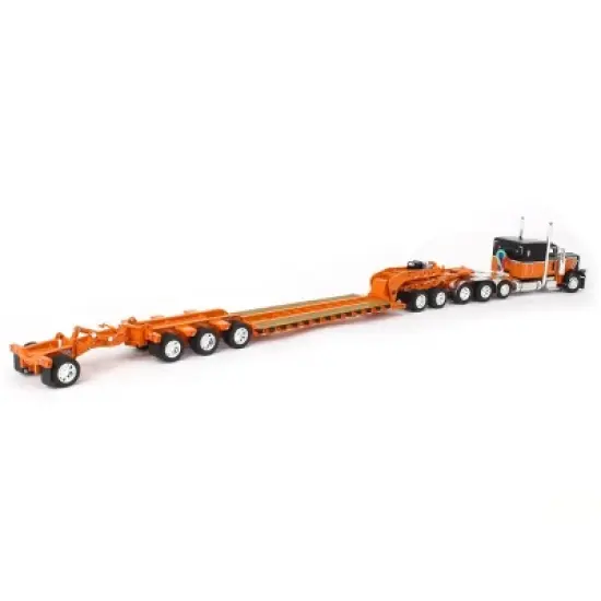 First Gear DCP 1/64 Peterbilt 389 63" Flat Top Sleeper w/ Fontaine Magnitude Tri-Axle Lowboy, Jeep & Stinger 60-1608 image {2}