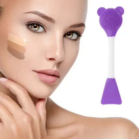 Unique Bargains Smooth Fan-shaped Facial Mask Brush 2 Pcs image {1}