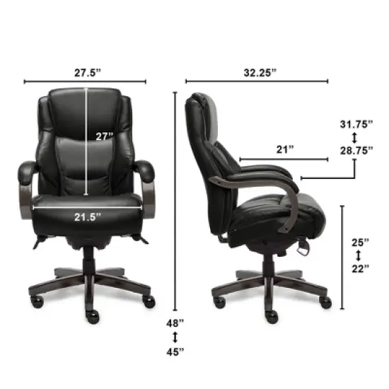 Delano Big & Tall Bonded Leather Executive Office Chair - La-Z-Boy image {6}