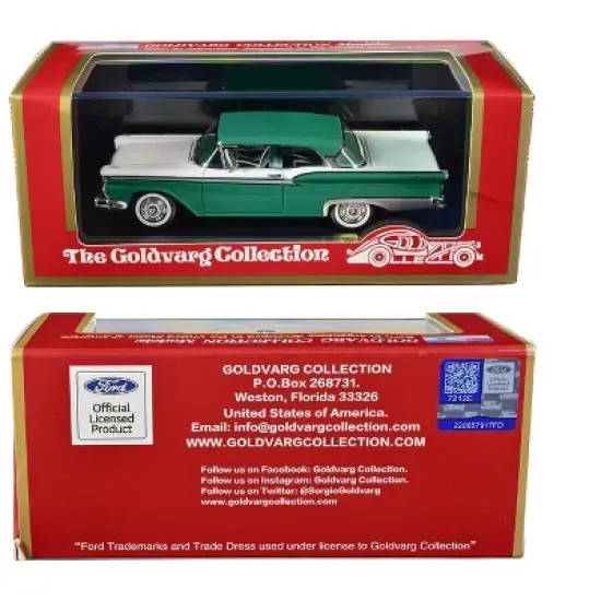1959 Ford Fairlane 500 Indian Turquoise & White w/Light Green Interior Ltd Ed to 240 pcs 1/43 Model Car by Goldvarg Collection image {2}