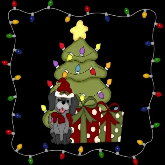 Women's Design By Humans Christmas for Puppy By realdealclipart Racerback Tank Top image {1}