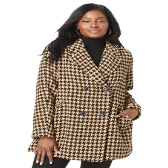 Jessica London Women&rsquo;s Plus Size A-Line Peacoat image {7}