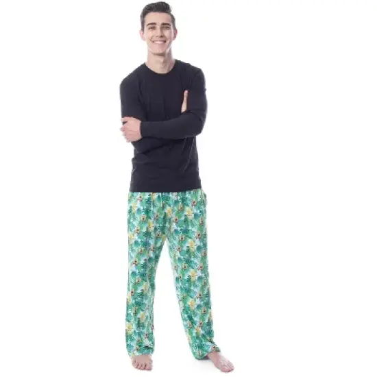 Nickelodeon Mens' SpongeBob SquarePants Tropical Delight Lounge Pajama Pants Multicolored image {2}