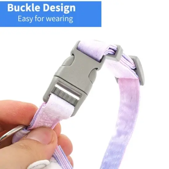 Unique Bargains Escape Proof Cat Harness and Leash Set with Bee Pattern for Large and Small Cats Travel Walking Medium Purple image {2}