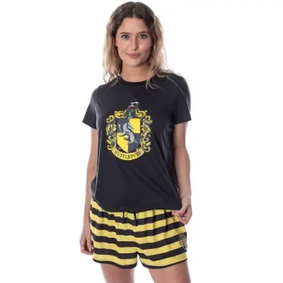 Harry Potter Women's Hogwarts Castle Shirt and Shorts Pajama Set - All 4 Houses image {9}