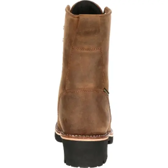 Men's Brown Georgia Boot Steel Toe Waterproof 400G Insulated Logger Work Boot Size 10(Wide) image {3}