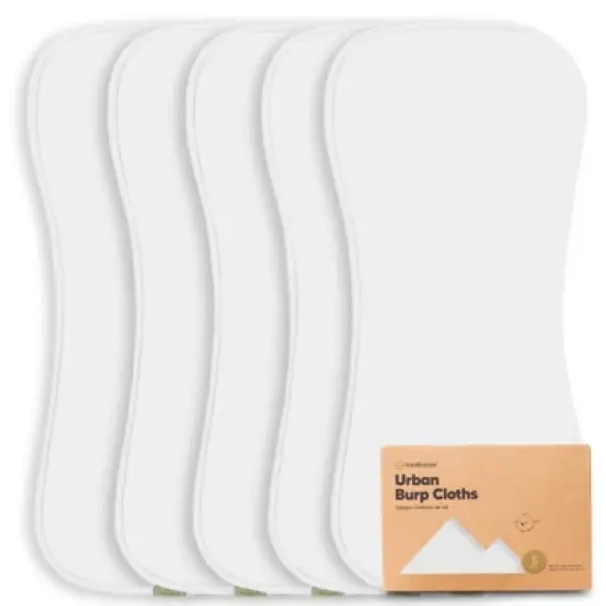 5pk Urban Baby Burp Cloths, Organic Burping Cloth for Babies, Burp Rags for Baby Girls, Boys image {10}