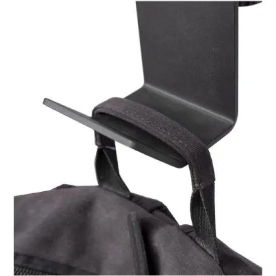 Stand Up Desk Store Clamp-On Under Desk Headphone Hanger, Backpack Hook, and Purse Holder - Black image {1}