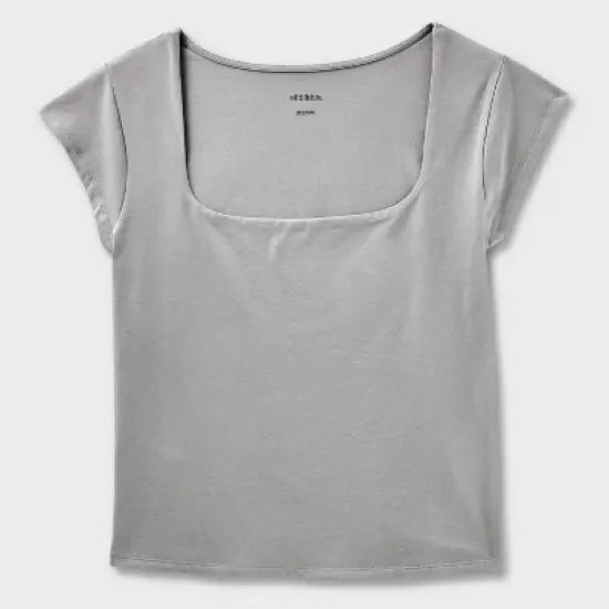 Women's Slim Fit Short Sleeve Square Neck T-Shirt - Wild Fable&trade; image {3}