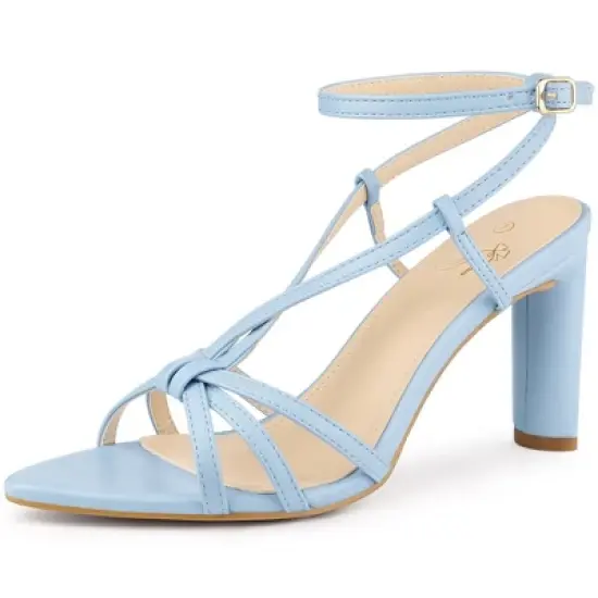 Perphy Pointed Toe Slingback Chunky Heel Sandals for Women image {6}