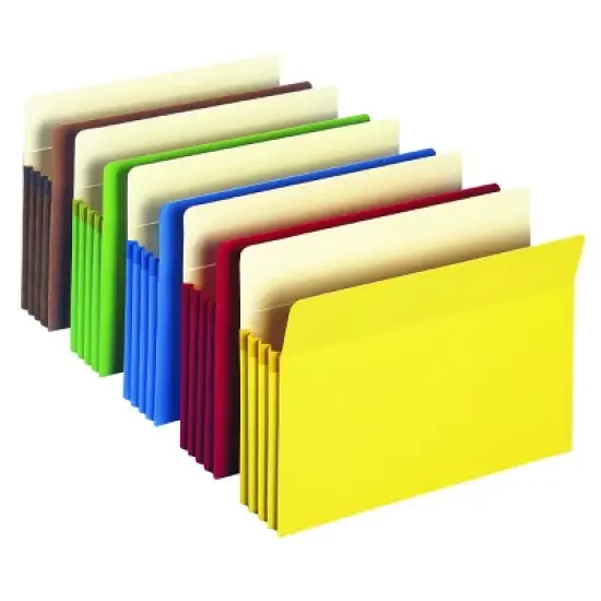 Smead File Pocket, Straight-Cut Tab, 3-1/2" Expansion, Legal Size, Green, 25 per Box (74226) image {5}