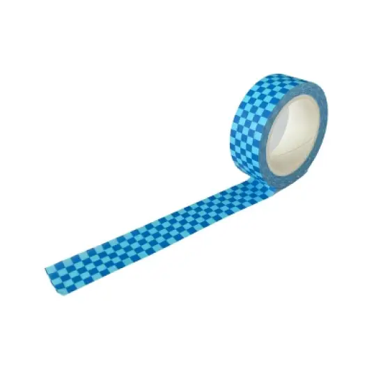 Jollity & Co. - Check It! Out of the Blue Washi Tape - Pack of 1 Roll, 10 Meters image {3}