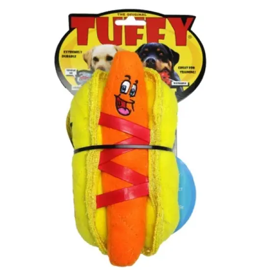 Tuffy Funny Food Hot Dog Dog Toy image {2}