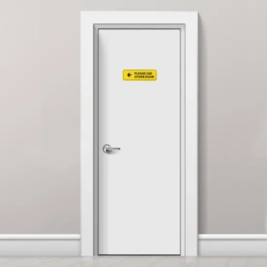Unique Bargains Acrylic Self-Adhesive Business Please Use Other Door Left Arrow Sign image {3}