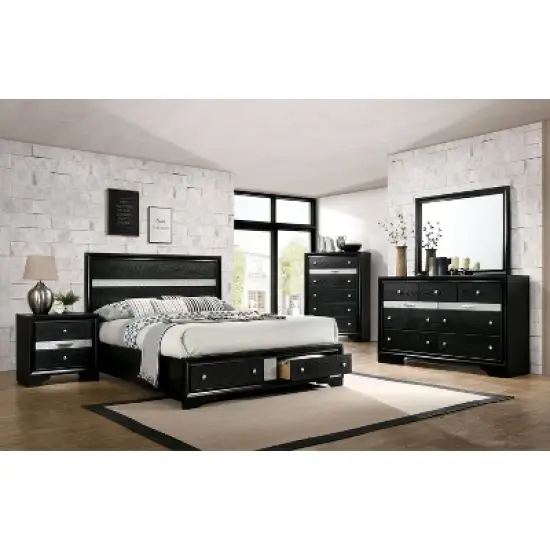 2pc Whether by Nightstand and Dresser Set Black - miBasics image {3}
