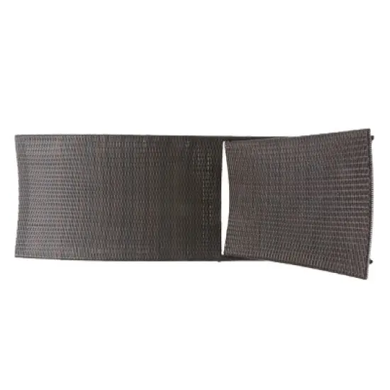 Christopher Knight Home Eliana Outdoor Wicker Armless Adjustable Chaise Lounges (Set of 2), Brown image {5}