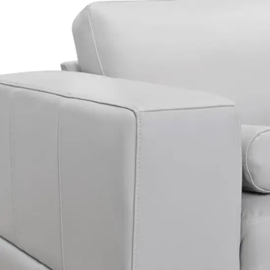 Wynne Genuine Leather Sofa Dove Gray - Armen Living image {4}