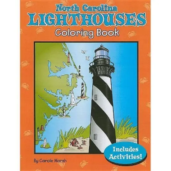 North Carolina Lighthouses Coloring Book - by  Carole Marsh (Paperback) image {1}