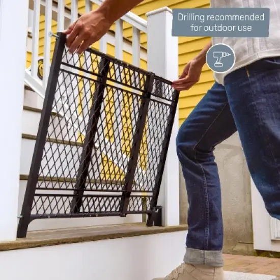 Ingenuity Doorway 42W Series Dog and Baby Gate, Indoor Outdoor - Black image {2}