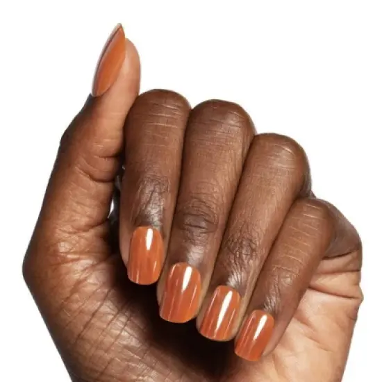 Olive & June Press-On Fake Nails - Squoval Short - Glazed Pumpkin - 42ct image {1}