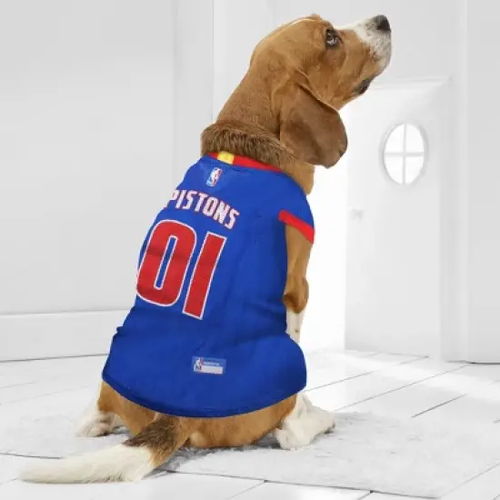 NBA Detroit Pistons Pets Basketball Mesh Jersey image {2}