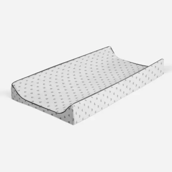 Bacati - Hearts Quilted Muslin Changing Pad Cover Gray image {6}