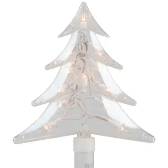 Northlight Lighted Tree Christmas Outdoor Pathway Markers - 26.5" - Set of 4 image {5}