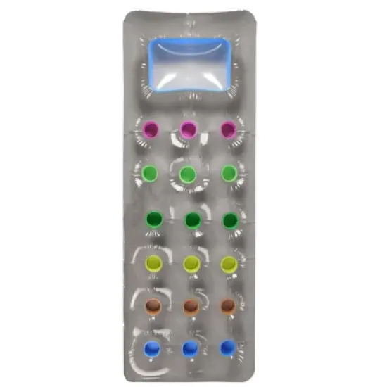 Pool Central 6.25" Gray Inflatable 18-Pocket Swimming Pool Lounge with Window image {1}