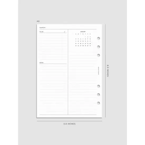 2026 Year Overview Planner Insert | Cloth & Paper image {2}