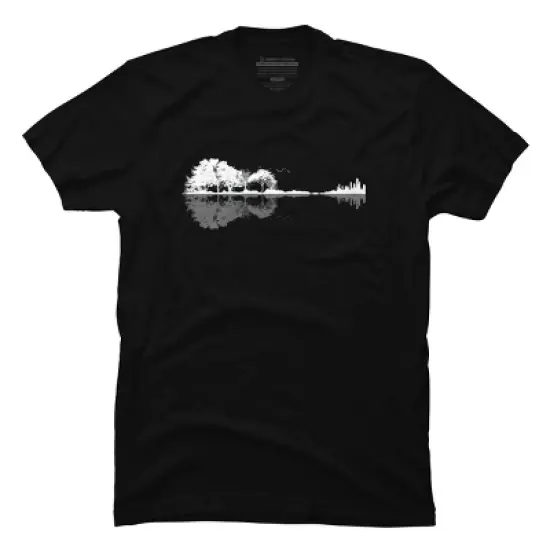 Men's Design By Humans Nature Guitar By Maryedenoa T-Shirt image {4}