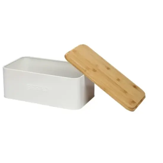 OUTSHINE Vintage Metal Bread Bin - Countertop Space-Saving, Extra Large, High Capacity Bread Storage Box for your Kitchen - Holds 2+ Loaves 13"x5"x7" image {3}