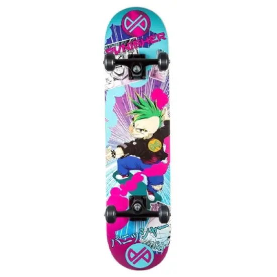 Punisher Skateboards Anime 31-Inch Skateboard With Helmet Combo, Pink image {1}