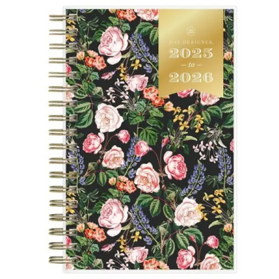 Day Designer 3.625"x6.125" 2025-2026 Weekly / Monthly Wirebound Planner Clear Cover Ophelia Floral image {14}