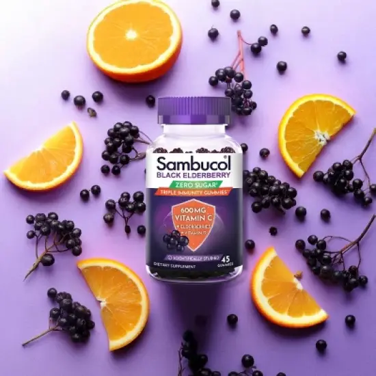 Sambucol Sugar Free Triple Immunity Supplement Vegan Gummies - 45ct image {6}