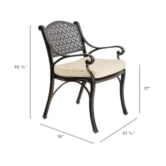 Kinger Home 5-Piece Outdoor Patio Dining Set for 4, Cast Aluminum Patio Furniture Table And Chairs with Cushions image {3}