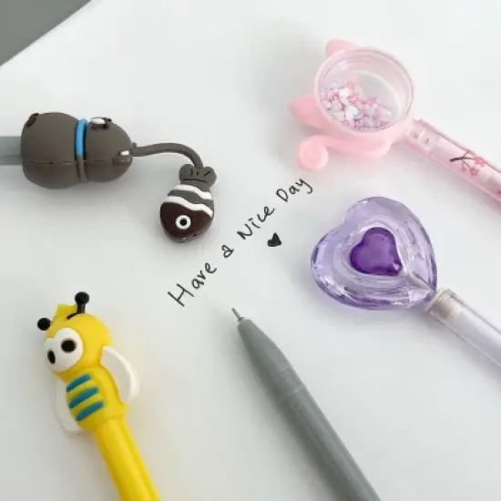 Wrapables Gel Pens School Office Supplies, Comical Characters image {1}